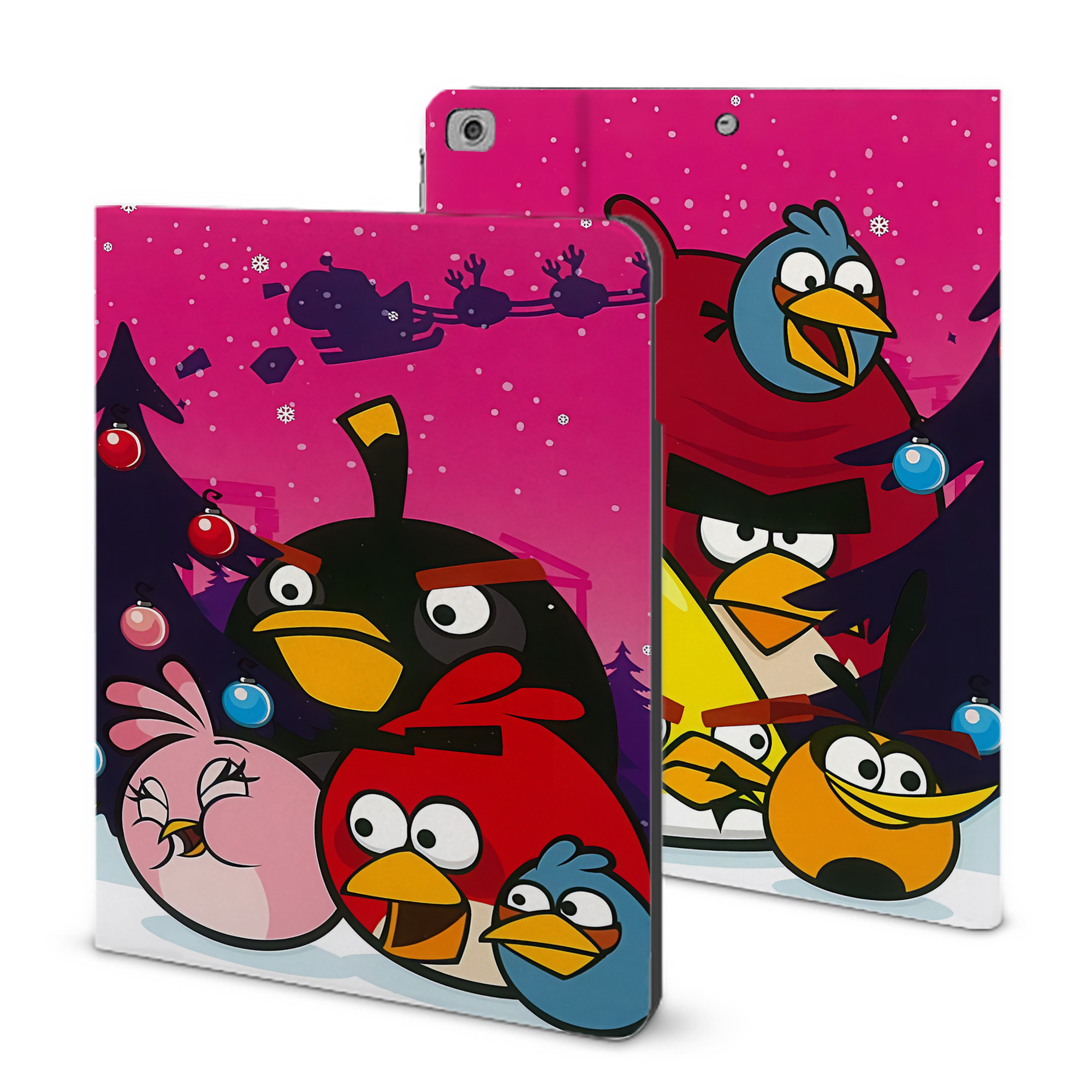 （画像用） Angry Birds アングリーバード IPad ケース ブック型 PUレザー TPU 耐衝撃 軽量 薄型 ペン収納なし 全面保護 IPad 各モデル対応